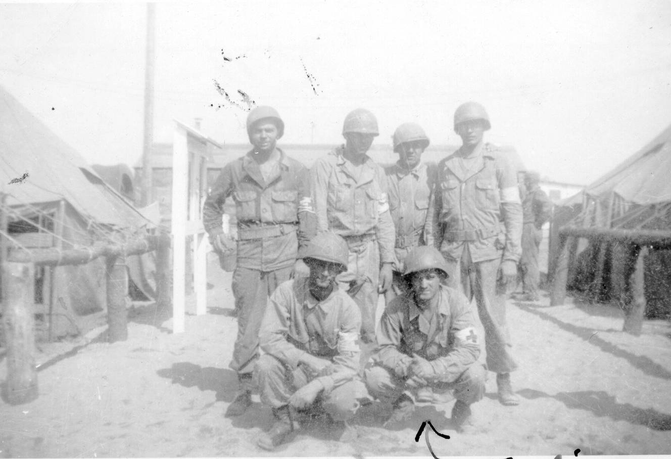 Frankie with his fellow medics in 1944.